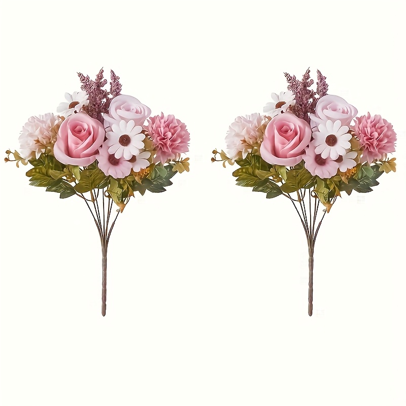 Bouquet da sposa artificiale bianco, fiori finti Real Touch, bouquet di ortensie bianche, mugnai polverosi, bouquet rustico Boho, boutonnieres - Italia