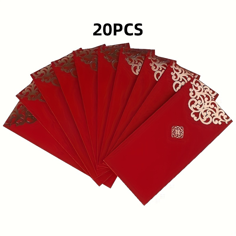 E-shop Rote Geldumschläge 5er/10er/20er Pack – für Weihnachten, Chinesisches Neujahr & besondere Anlässe | Geschenkverpackung für Geld & Glück,