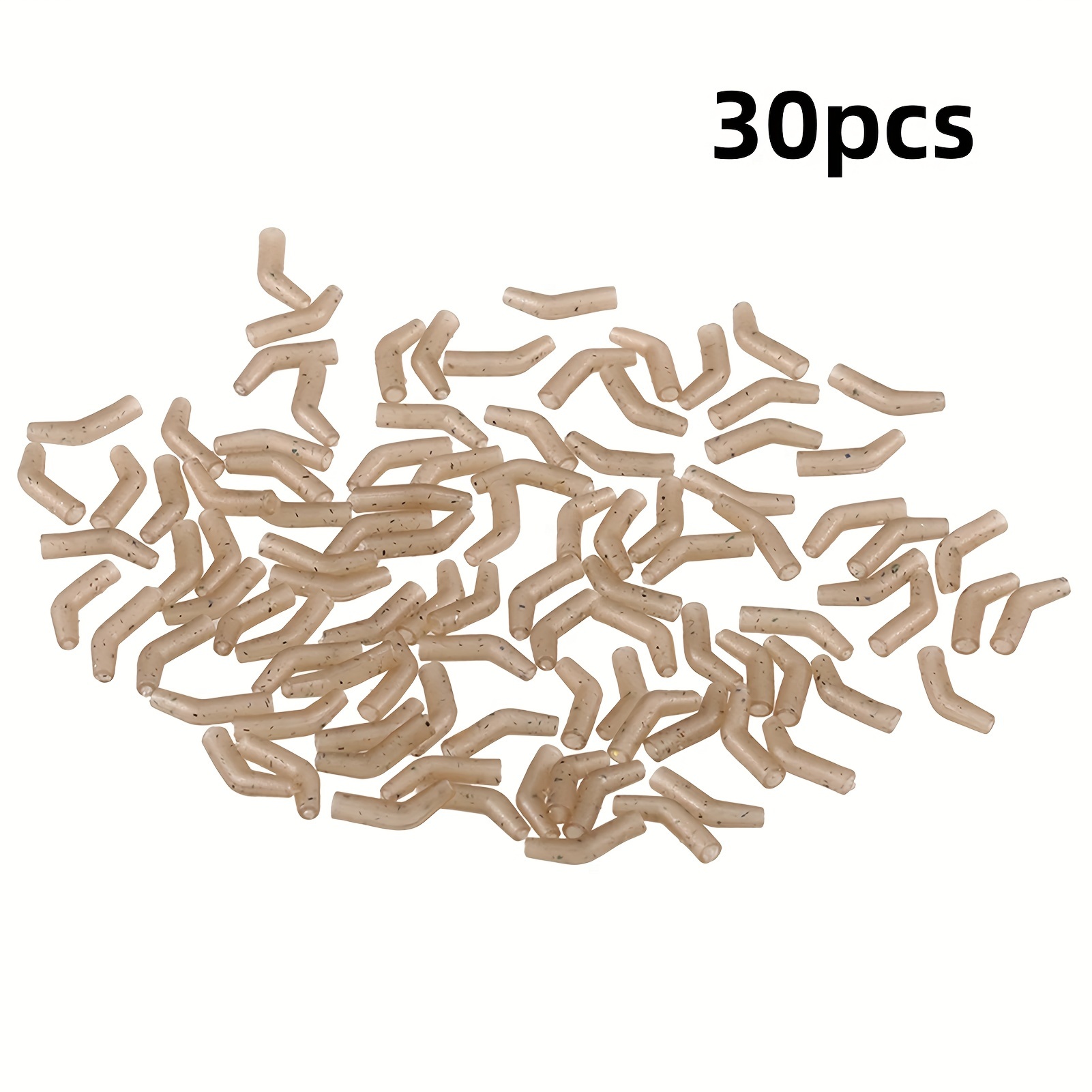 30/50pcs Carp Fishing Accessories Fishing Line Aligner Anti- Hook Sleeves Bent Hook Aligner Carp Fishing Hair Rig Accessory