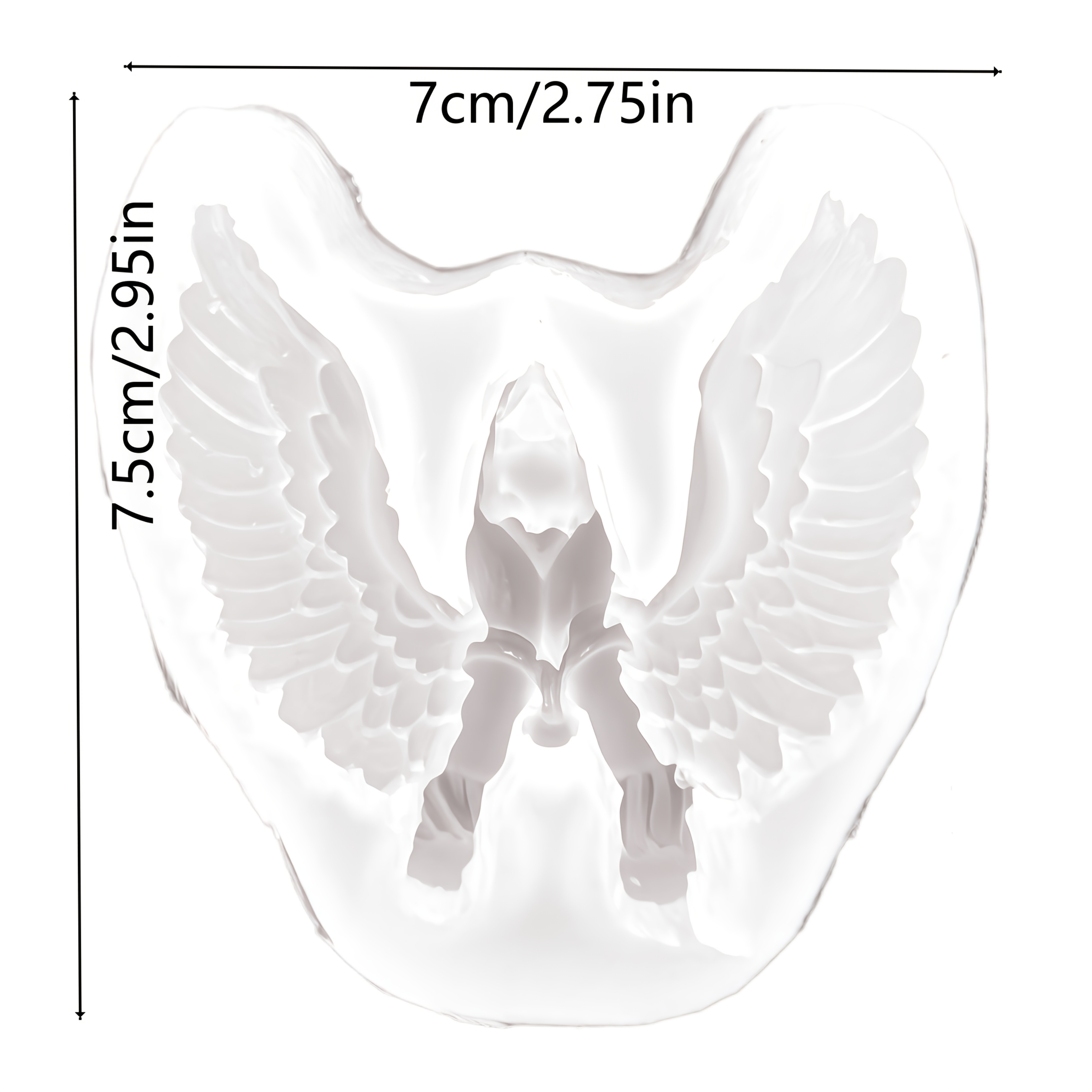 TEMU [clay Silicone Mold] 1pc, Wing Shape - Easy Demolding, Reusable And Mold, Suitable For Christmas Decorations, Clay, Resin, Soap, Candle Making,