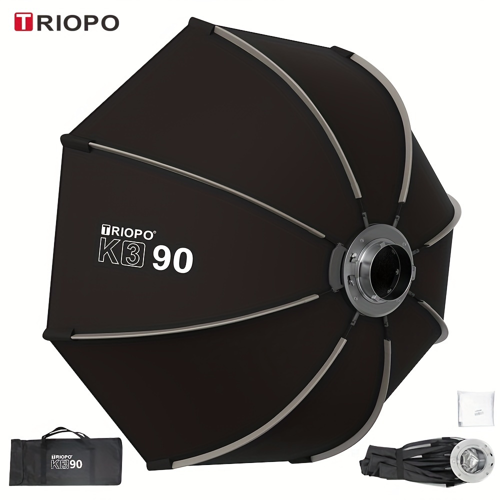 

TRIOPO K3 90cm Montage Rapide Softbox Bowens pour Aputure Sokani Lumière Vidéo