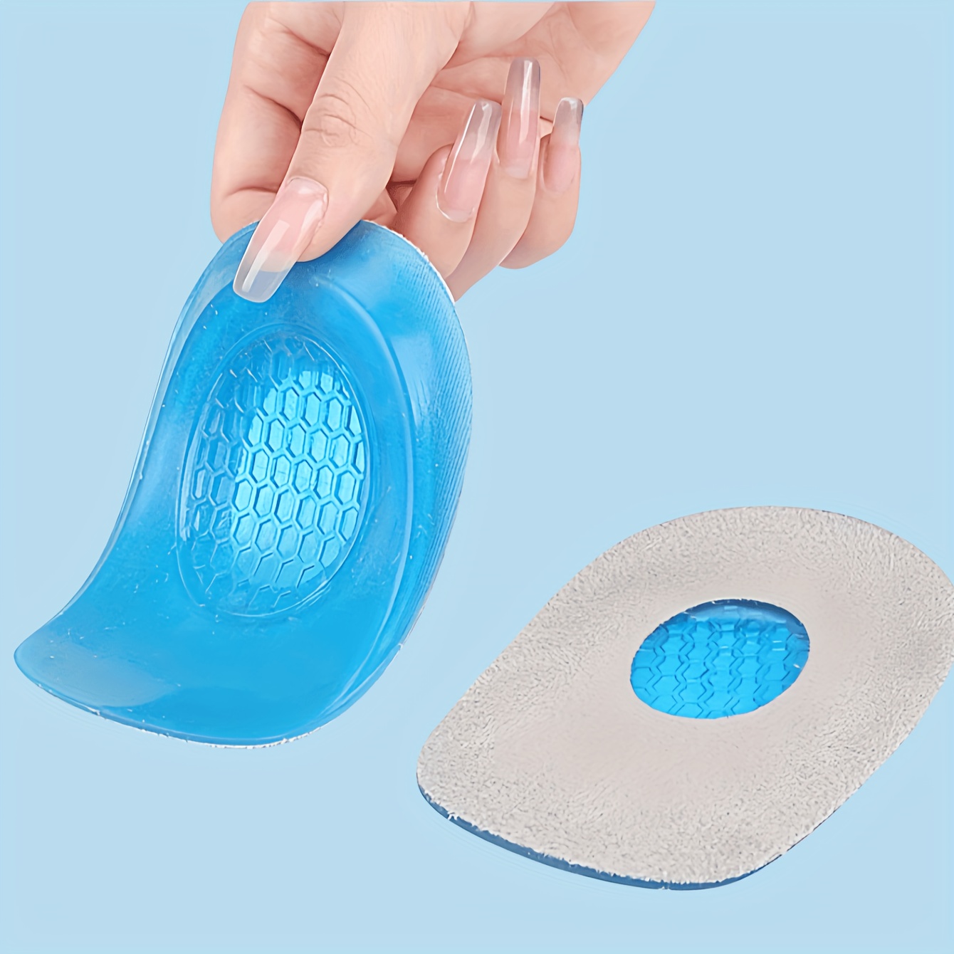 TEMU 1 paire de semelles unisexes antidérapantes, épaissies pour absorption des chocs, demi- sportive, accessoires confortables protégeant les pieds