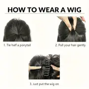 Elegant Women'S Hair Bun Clip, Long Ponytail Extension Hairpiece, Versatile Bun Holder for Daily Use, Halloween & Christmas Hair Accessory details 2