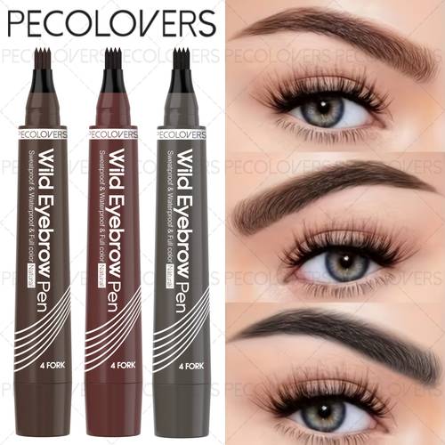 1pc 4 tip eyebrow pencil tone brow pen long lasting waterproof eyebrow for and and dark brown cosmetic brow pencil