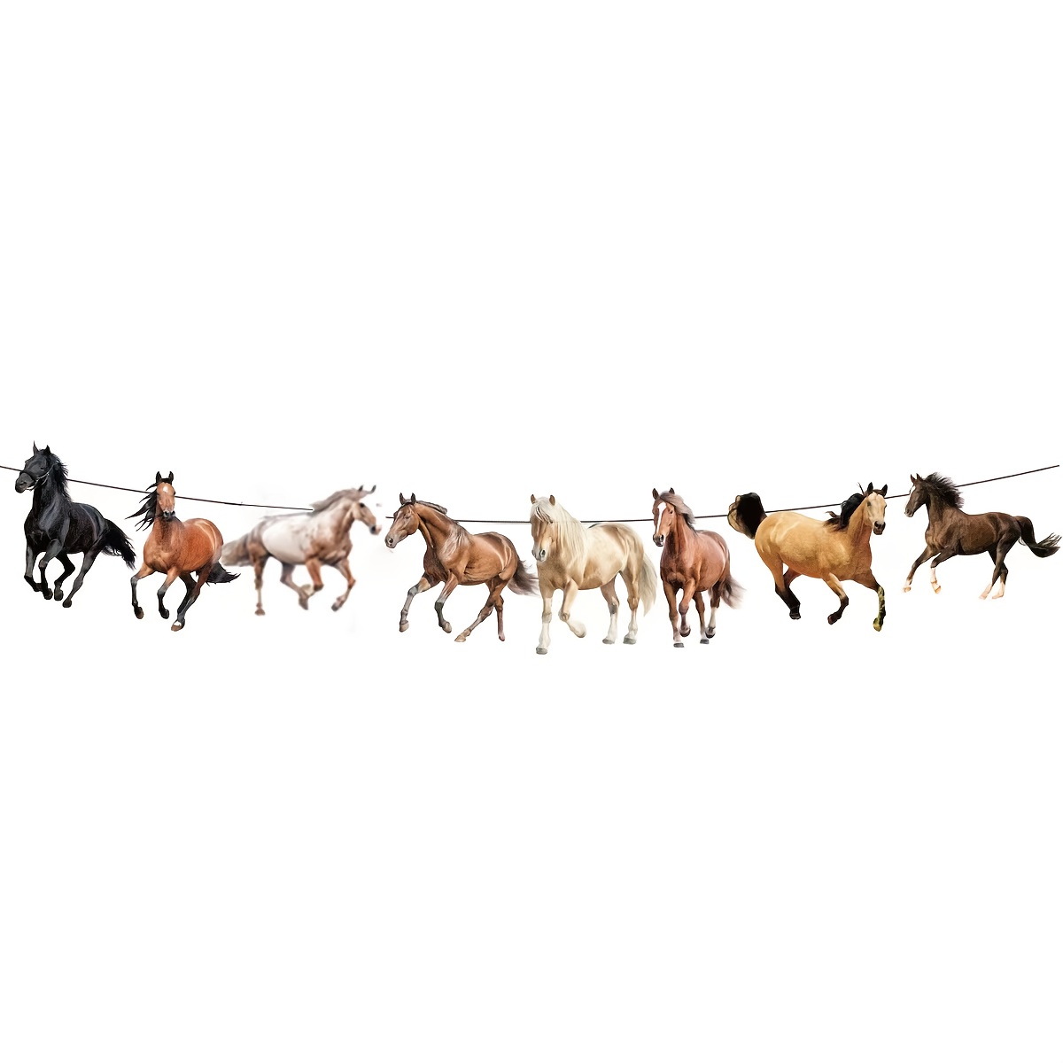 8pcs Of Small Horse-themed Banners