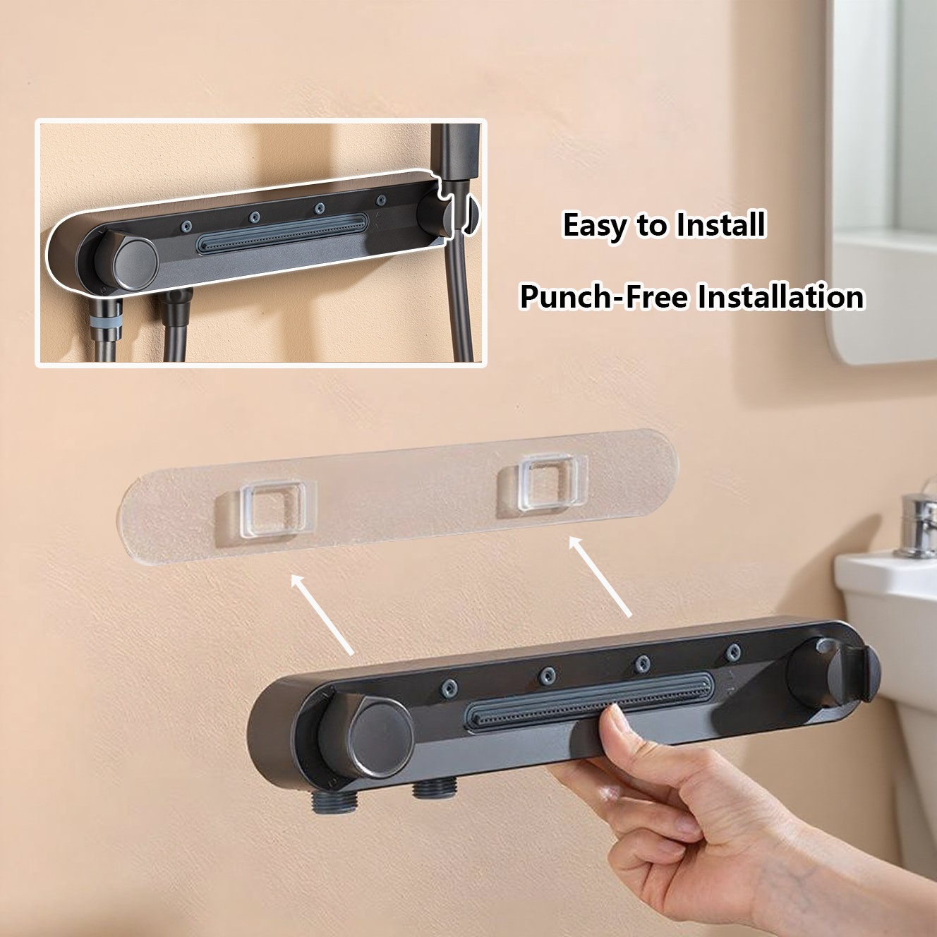 3-Mode Shower Water Outlet Rack & Shower Head Set