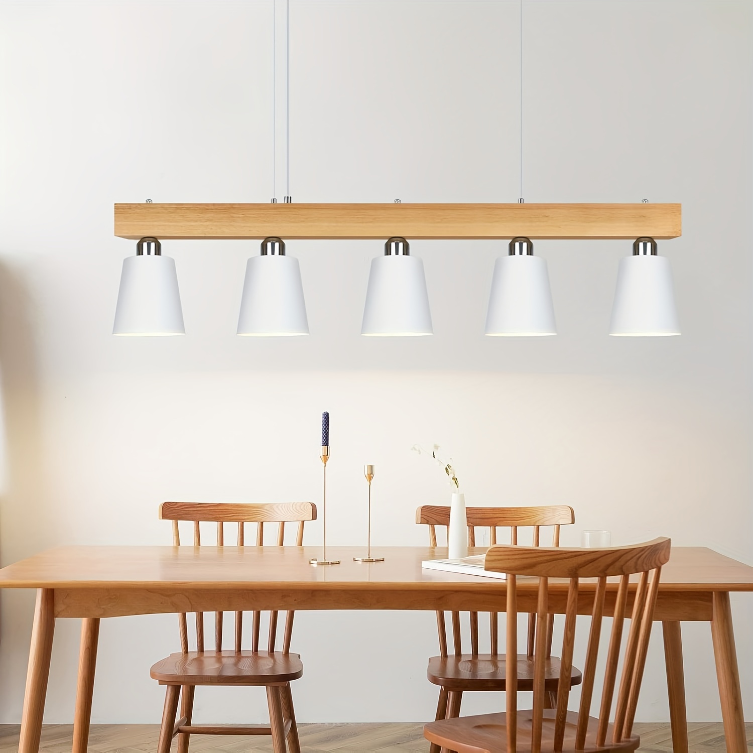 Image of Pendant Lamp Dining Table Hanging Lamp - Dining Room Lamp Modern 3/5 Flames Pendant E27 Pendant Lamp Dining Room Dining Table Lamp For Kitchen Hallway Bedroom Living Room (without Bulb)