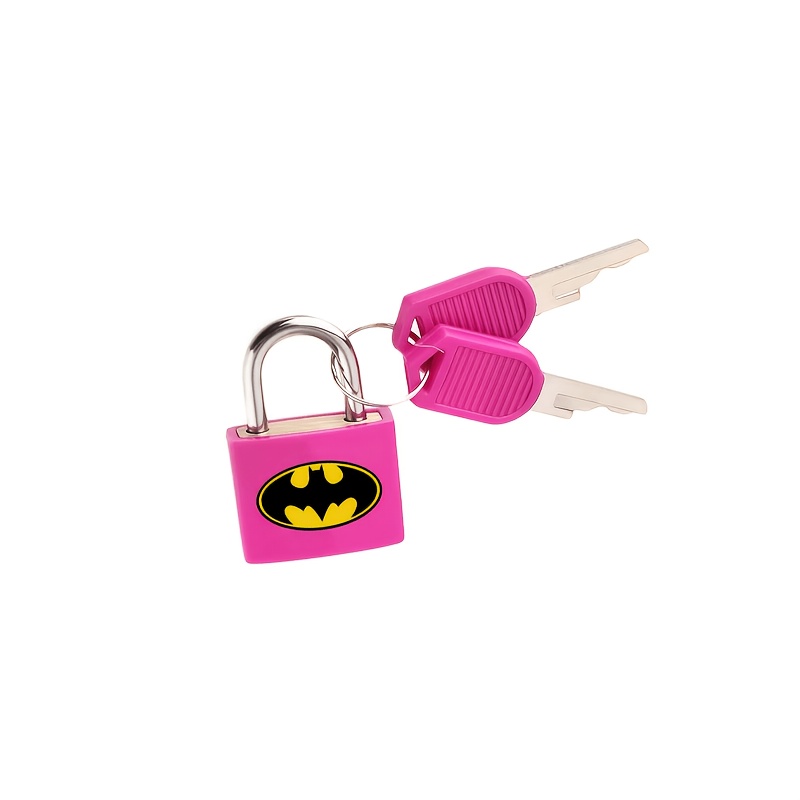 Batman-themed Printed Mini Portable Padlock with 2 Spare Keys