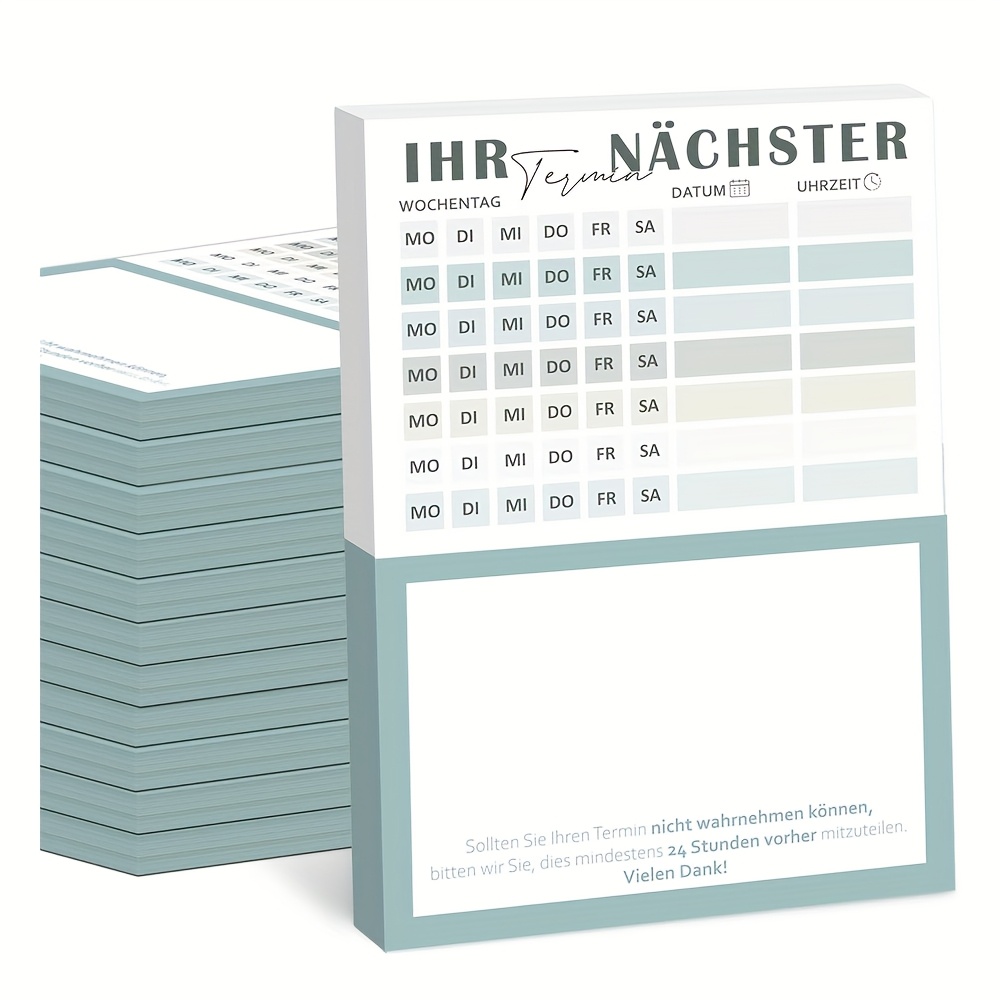 Image of Biroyal Practical Appointment Form | 12 Appointment Books | Each Book Contains 600 Appointment Forms | Din-a7 Size Appointment Forms, Each With 7 Appointment Slots