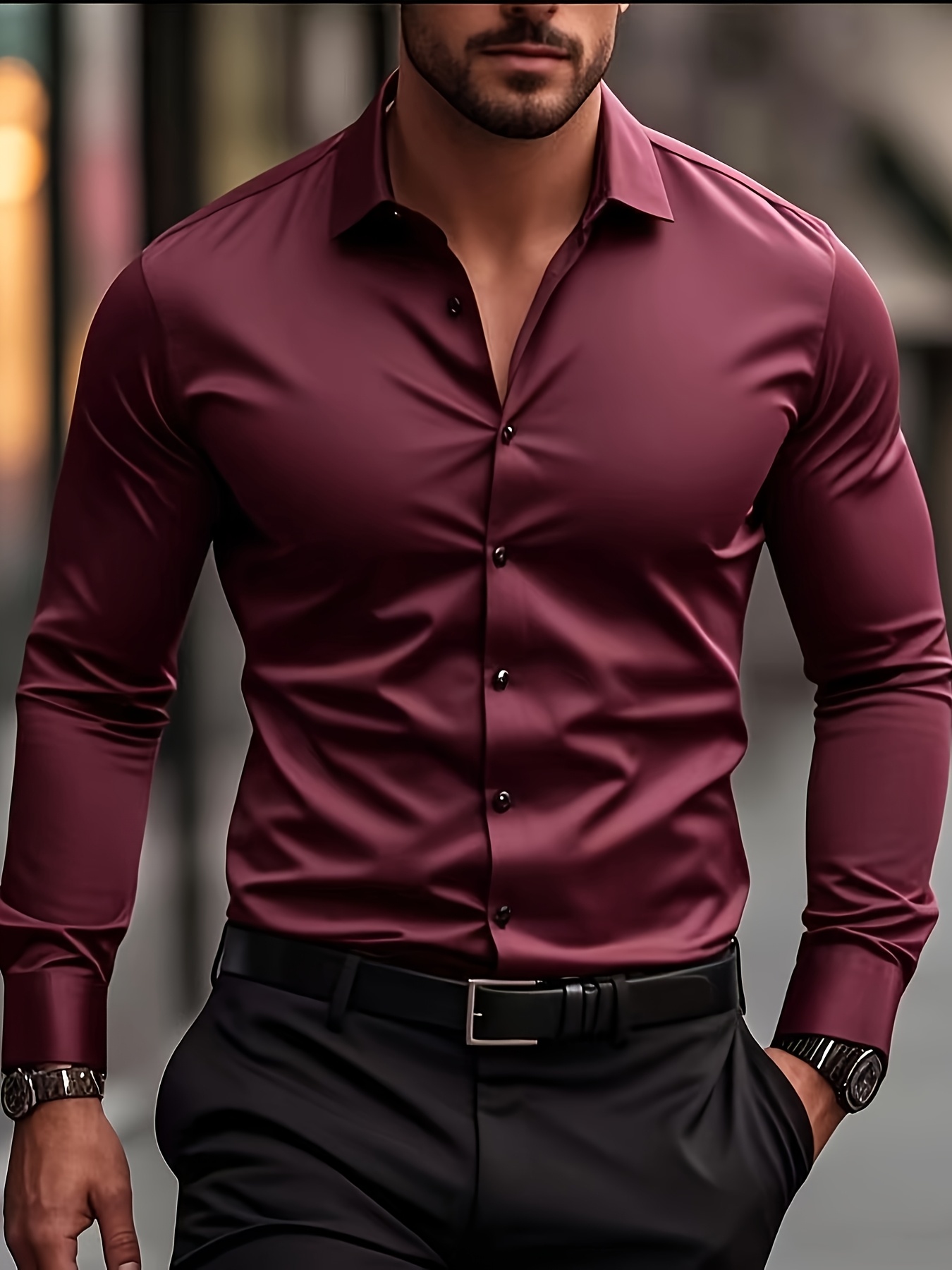 burgundy dress shirt mens Men's Silk Touch™ Polo main image 0