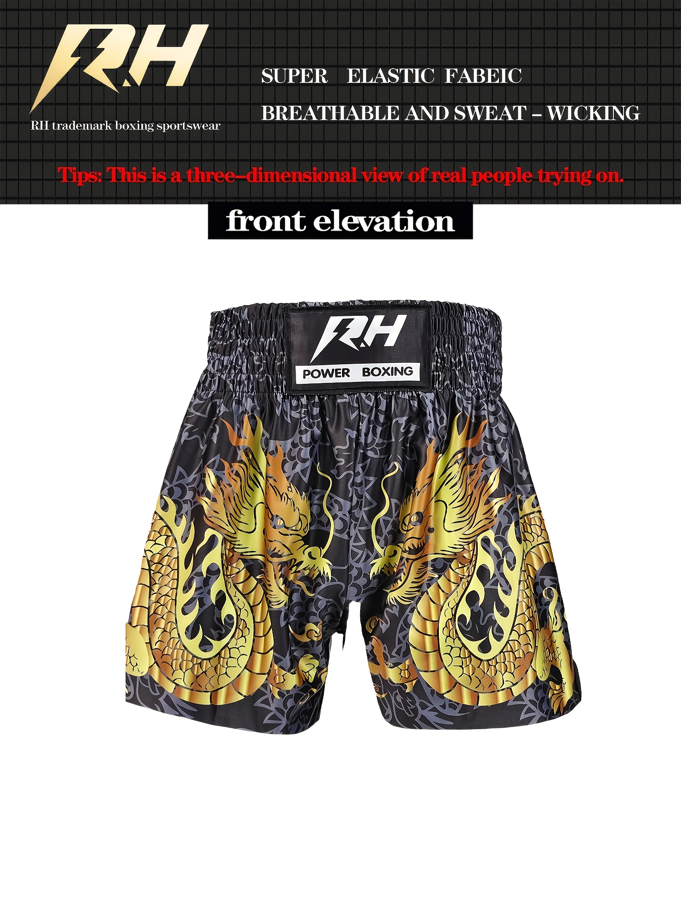 Produktbild von Boxshorts Für Das Training Atmungsaktiv, Elastische MMA Muay Thai Shorts Für Männer, Frauen, Unisex XS 3xl Von 7,63 € | DHgate