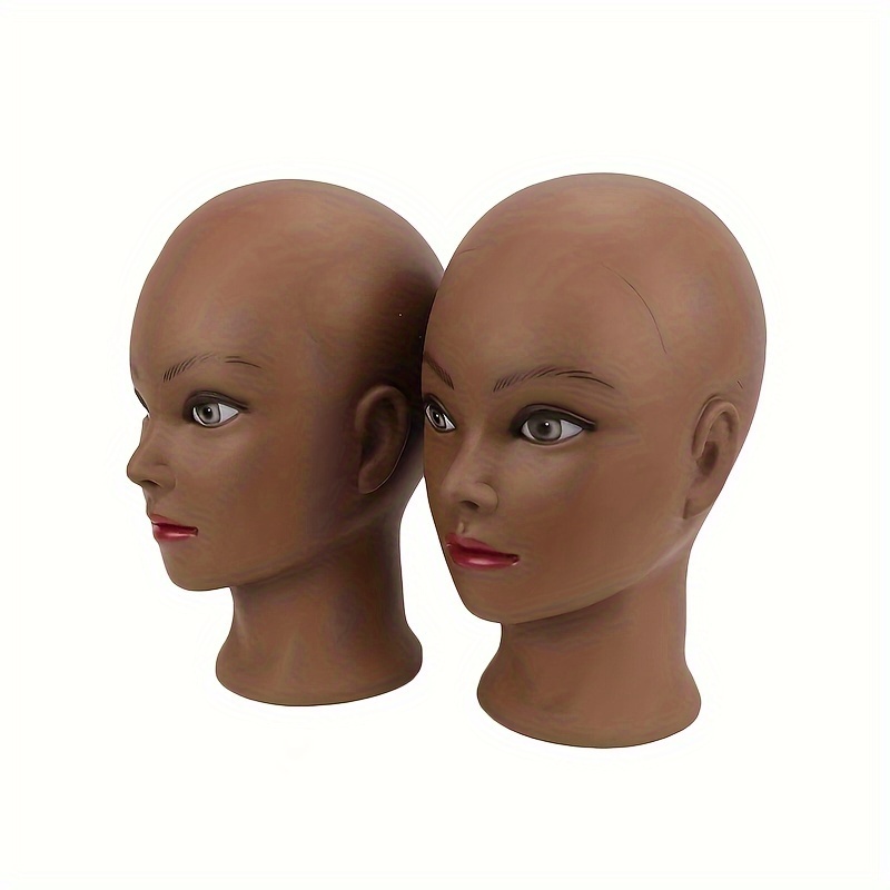 

Universal Adult Mannequin Head With Black Rubber Hair - Hairpiece, Wig, And Accessories Stand