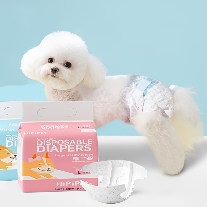 

Hipipet Ultra-absorbent Dog Diapers - 360° Leak Protection, Comfort Fit For Male & Female Pets