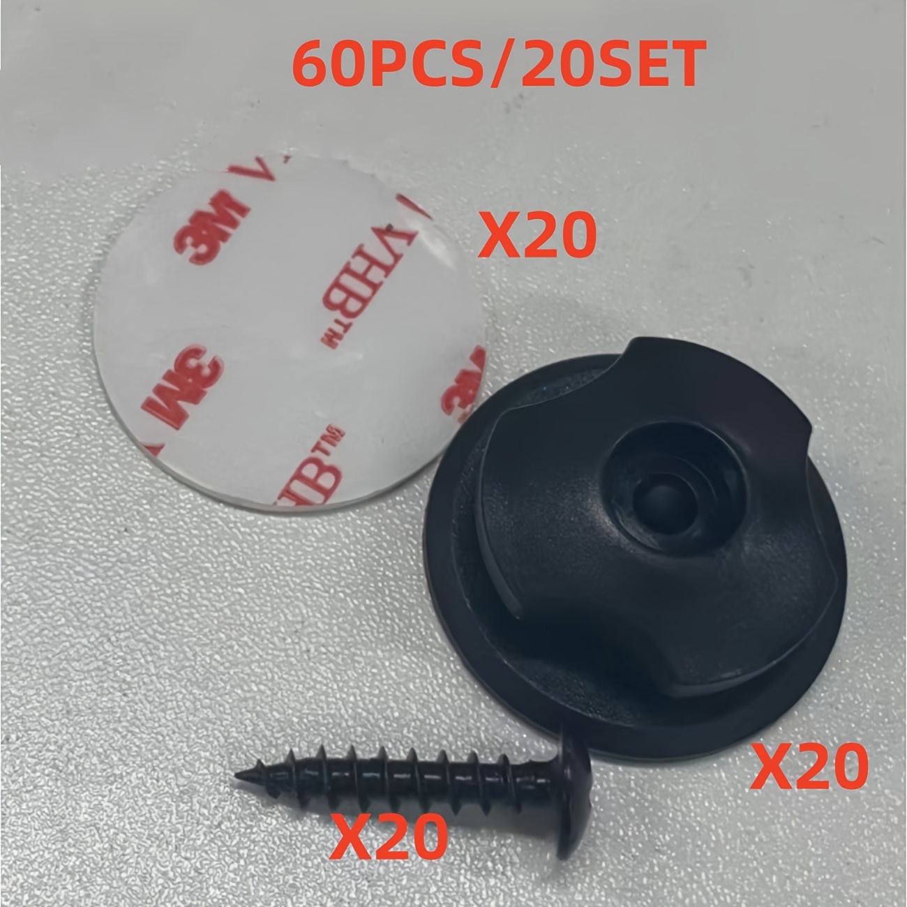 E-shop 60 Stück Schwerlast-Planenband-Knopf-Set - Wasserdichte Befestigungsanker mit Schrauben & Klebepads, Ideal zum Fixieren von Planen & Verstärken