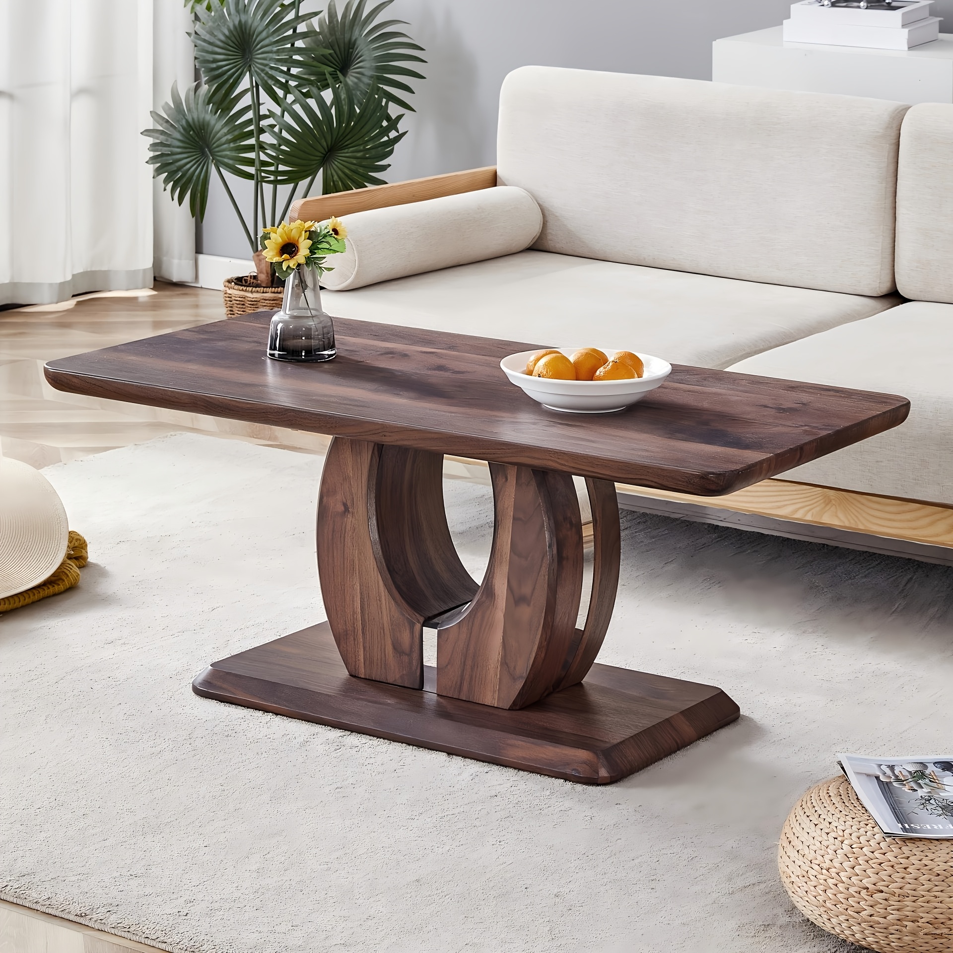 Contemporary Minimalist Rectangular Coffee Table Featuring a White Faux Marble Design, a Spacious And Adaptable Piece for The Living Room, Perfect As a Central Tea Table Or Accent Furniture, Ideal for Various Settings, And Easy to Assemble