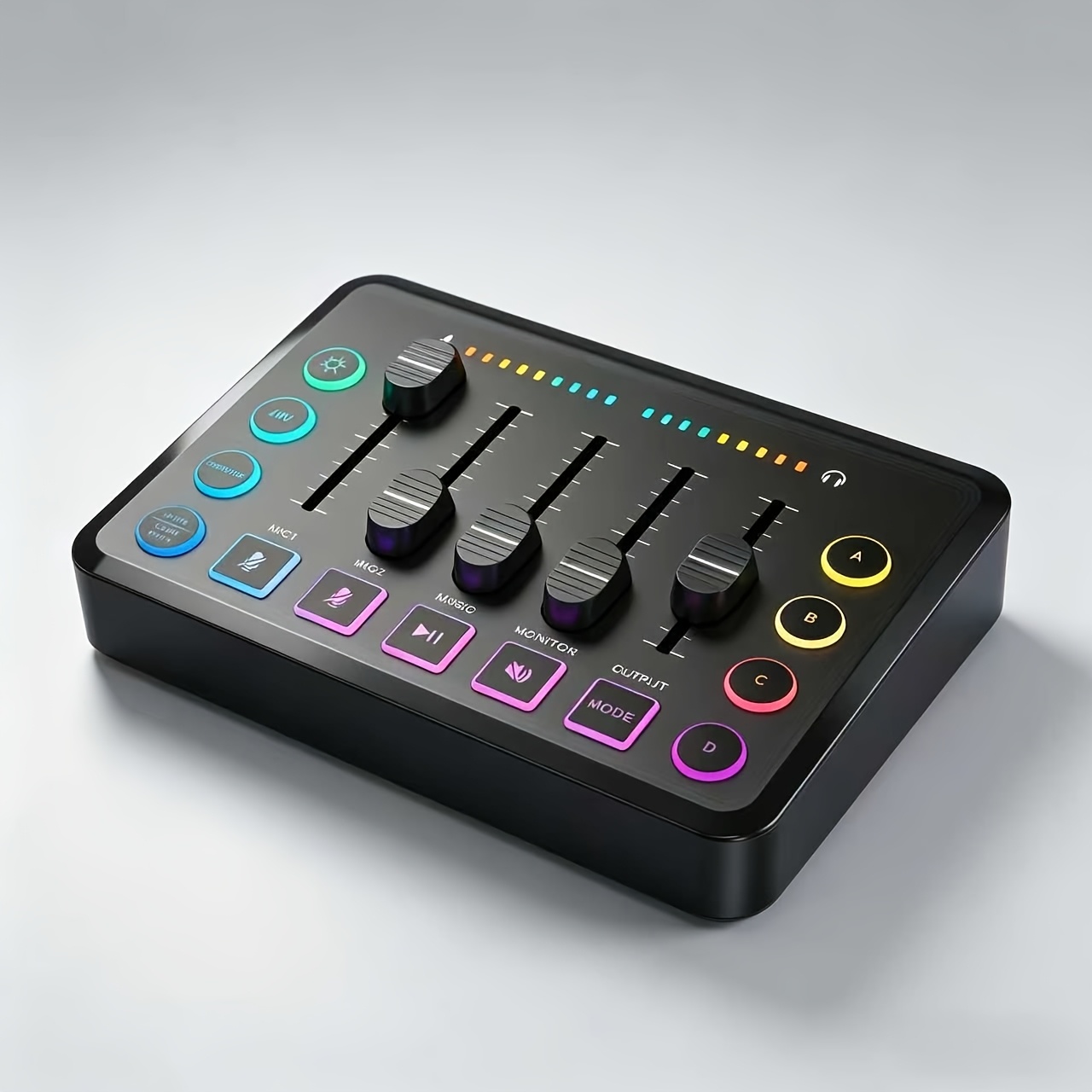 Game Mixer, Streaming Mixer, Rgb Pc Mixer With Xlr Microphone Input, For Podcasting/recording/game Voice: retailer-supplied image