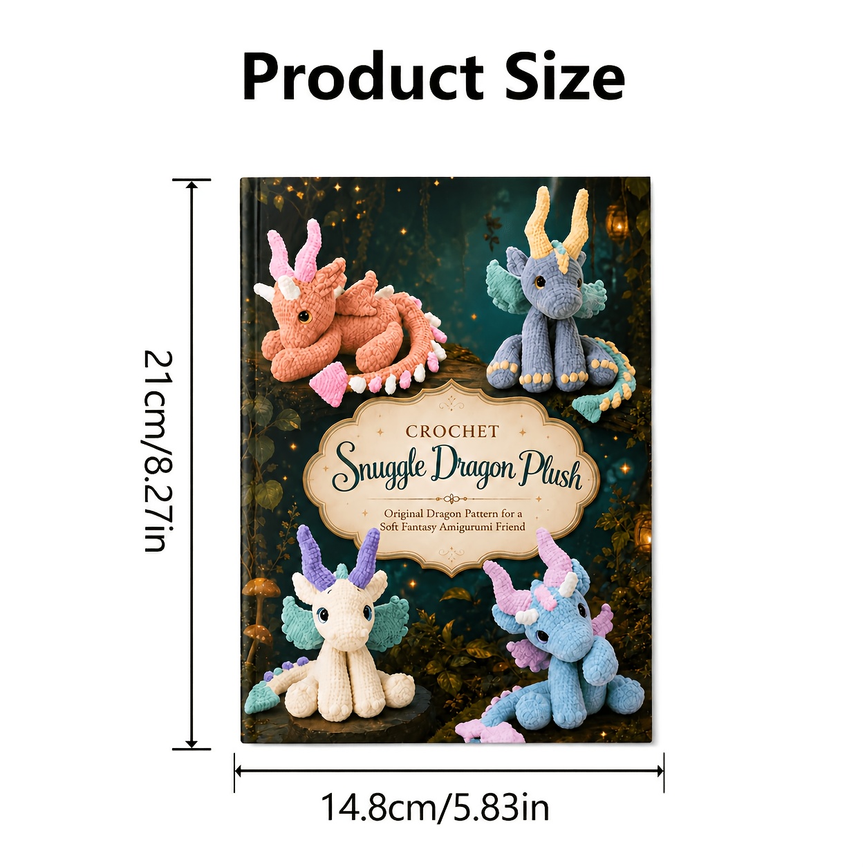 TEMU Lot de modèles d'amigurumi de dragon au crochet pour débutants : Étape par , convient pour et le tricot, guide de fabrication de dragon en