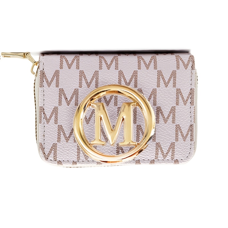 TEMU Multi Card Slots Short Wallet, Zipper Retro Pattern Coin Purse, Women's Classic Textured Credit Card Case