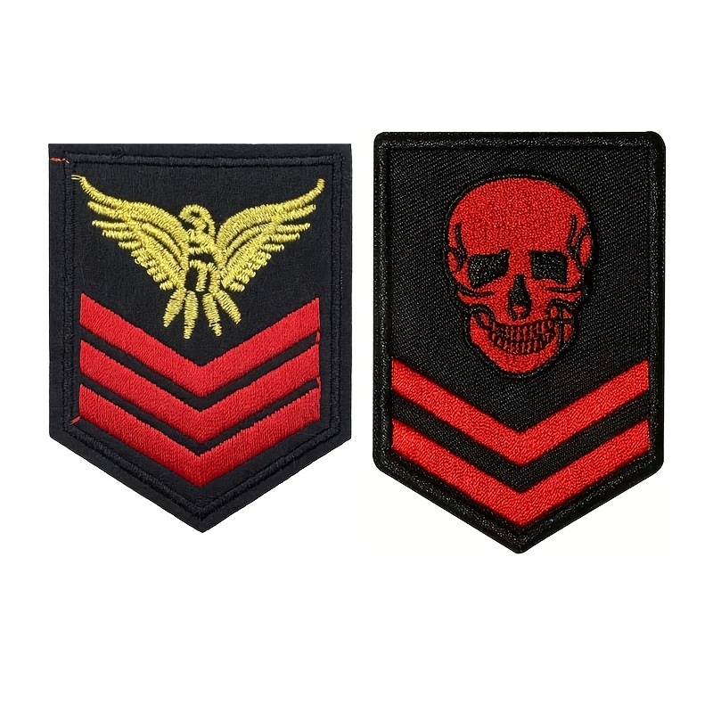 TEMU 2pcs Of Embroidered Shoulder Patch, American Workwear Golden Eagle Embroidered Patch, Uniform Shoulder Epaulette Badge, Iron-on Diy Decorative