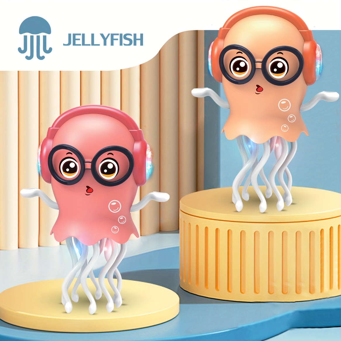 electric crawling dancing jellyfish toy smart obstacle avoidance colorful led lights and music automatic sensing 2 hours of   musical glowing educational toy suitable for boys and girls aged 3 and above Product details 4