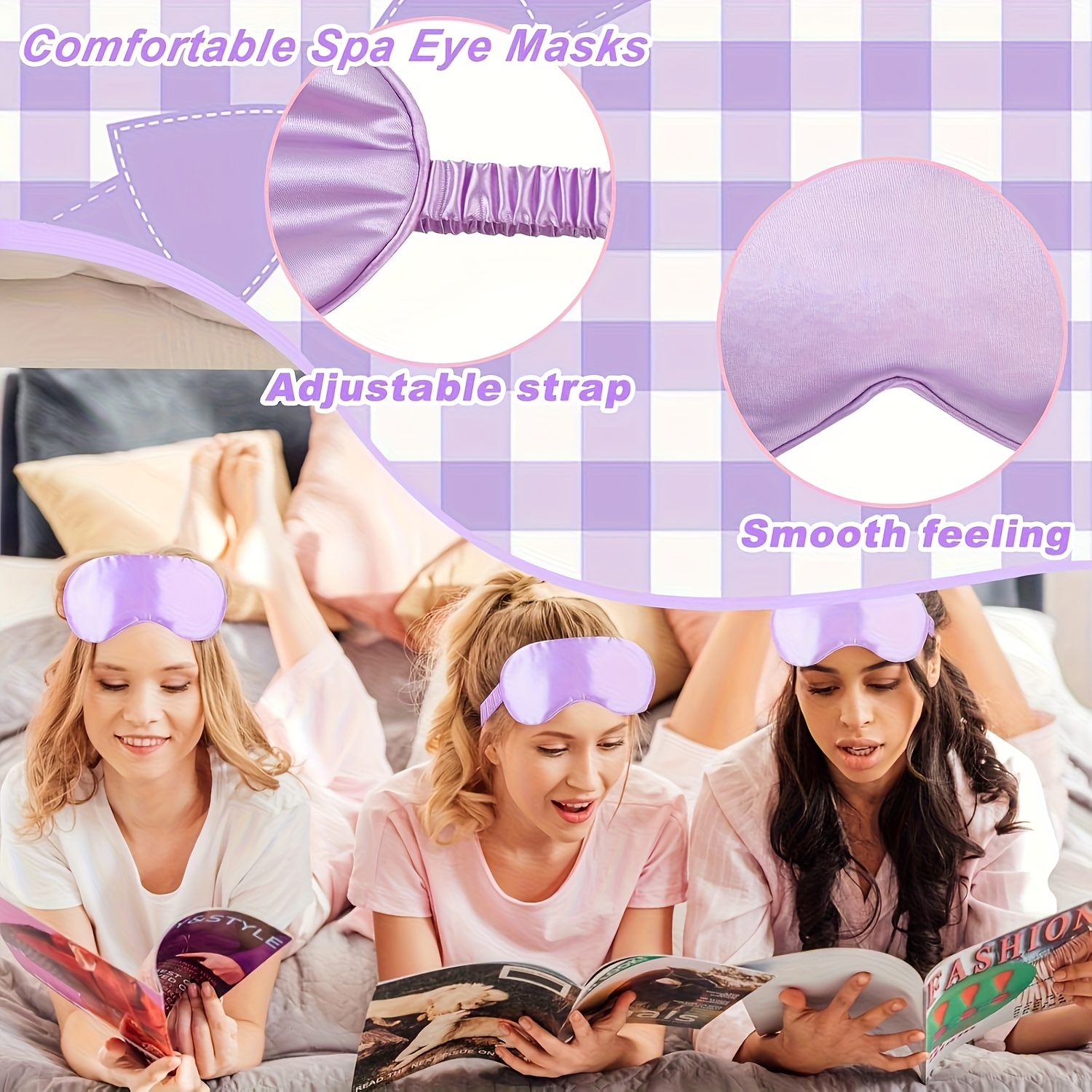48pack purple supplies sleeping stuff accessories slumber - Temu display picture 3
