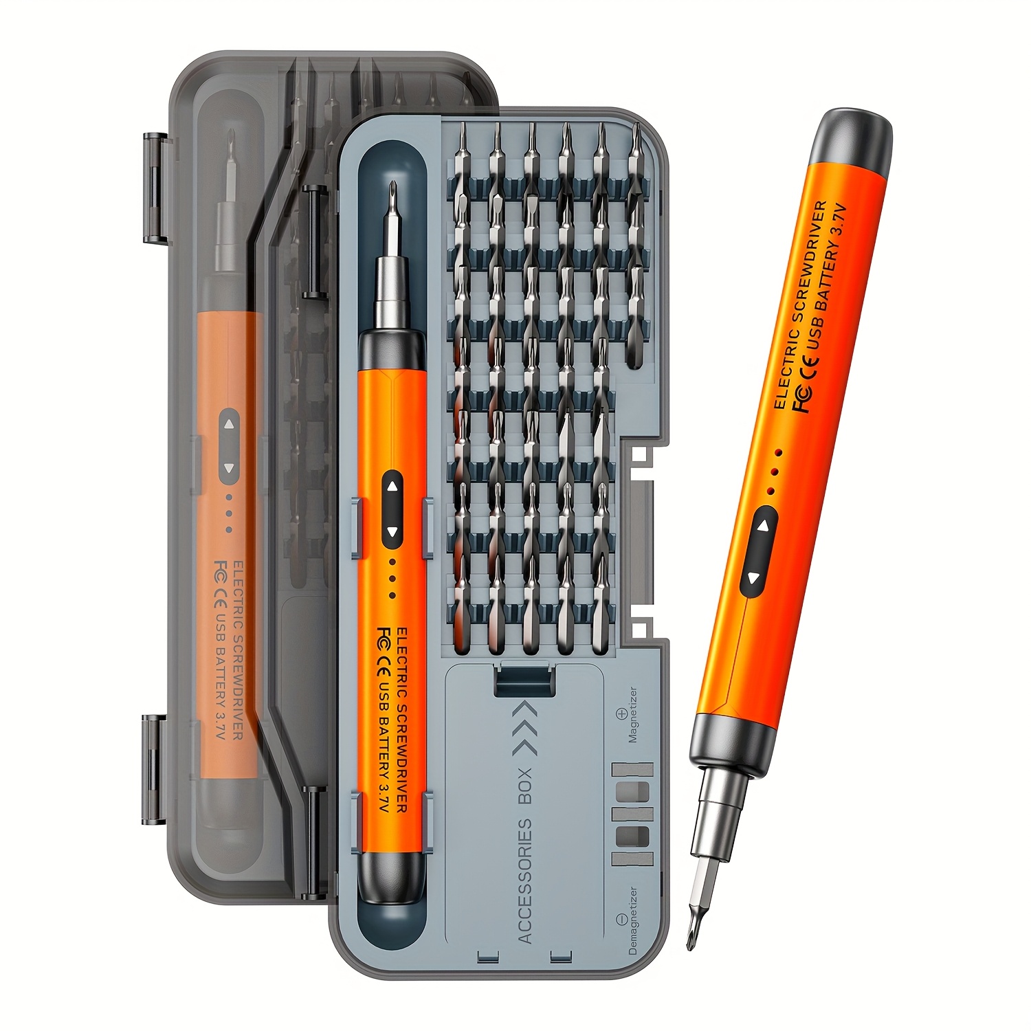 46 in 1 cordless electric screwdriver set quiet high torque rechargeable lithium battery usb powered multifunctional portable tool kit for home use details 0