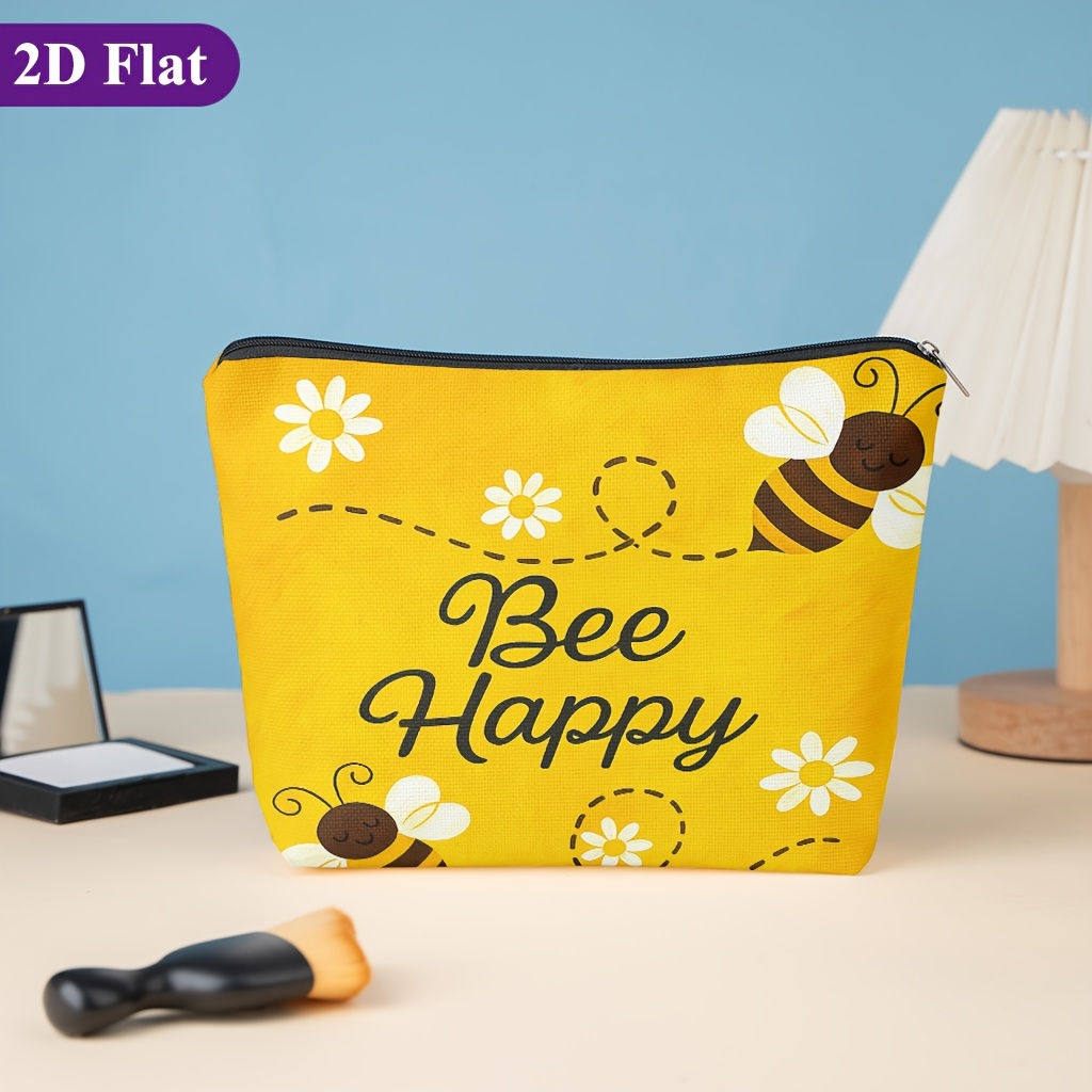 TEMU 1pc Cosmetic Bag, , Stylish Zippered Wallets, Work Snack Bags, Skincare Product Organizers, Double-sided Printed Cosmetic Bags, Student