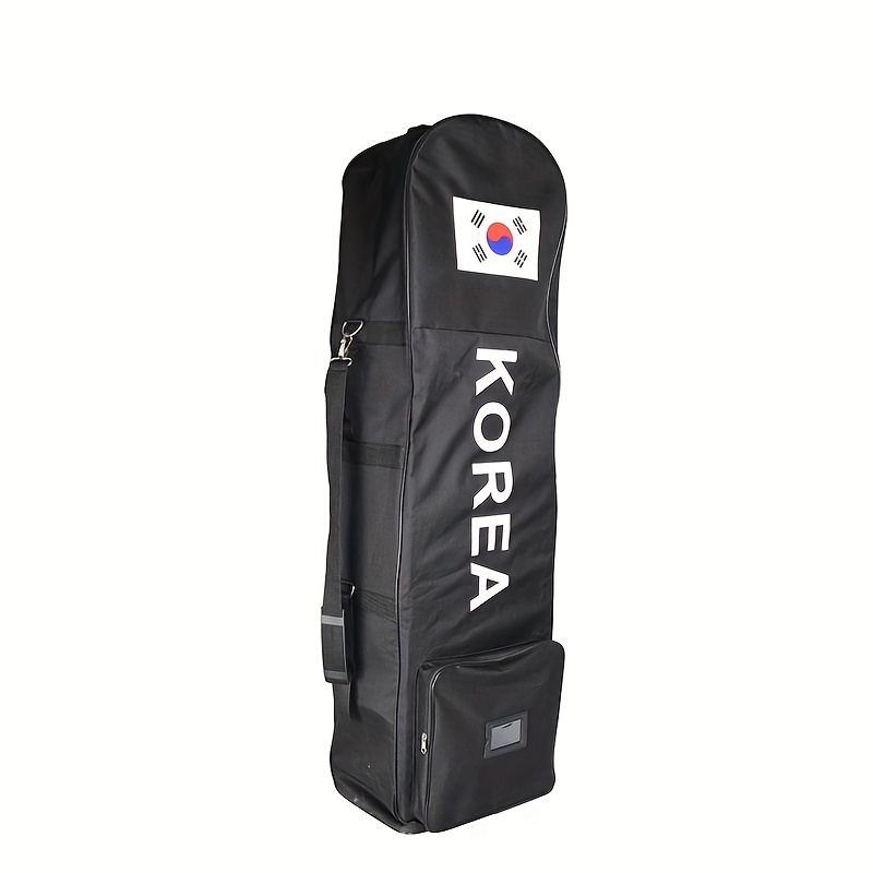 1pc korean flag pattern golf travel bag with wheels detachable shoulder straps foldable golf club travel cover golf aviation bag details 4