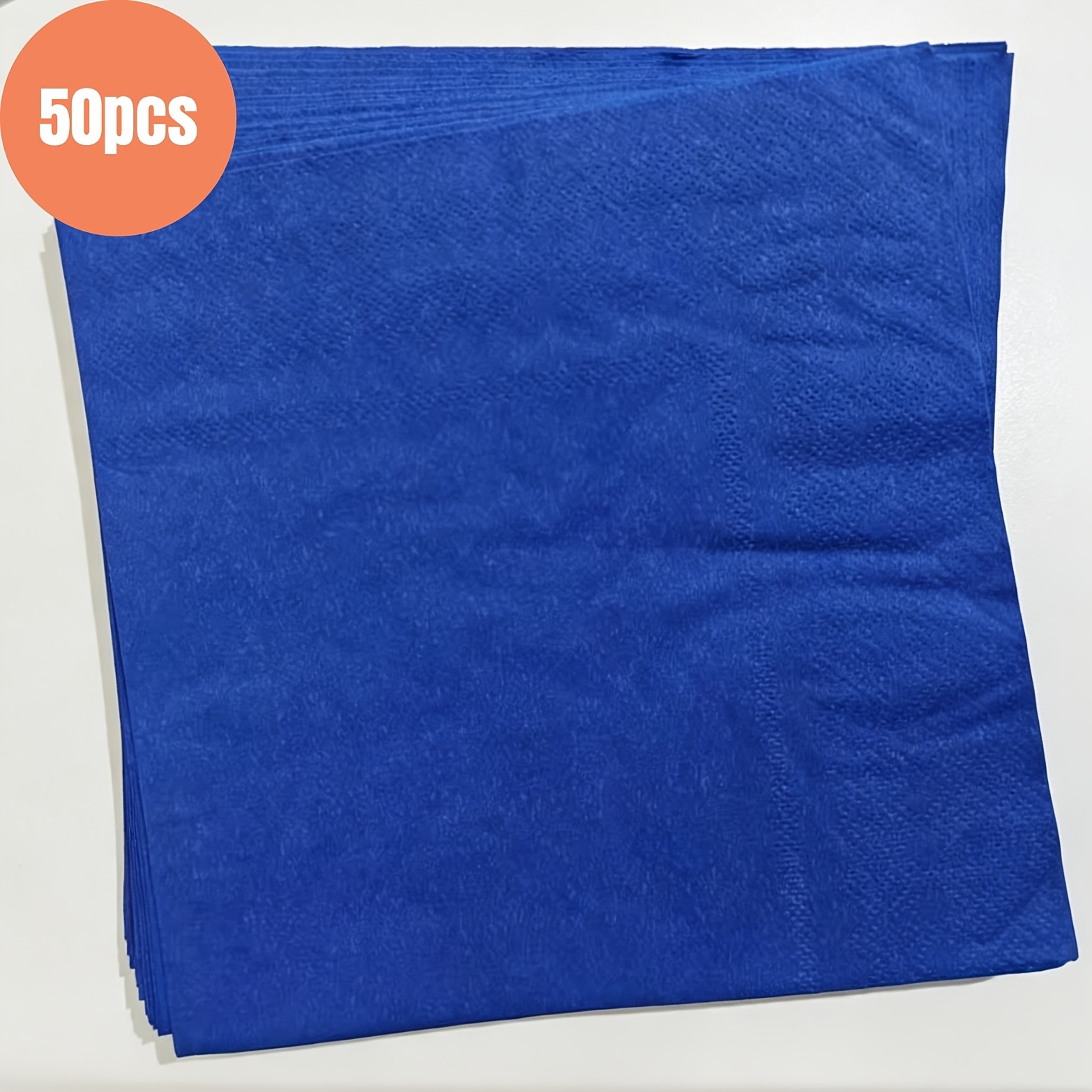 TEMU 2-ply Navy Blue Napkins, 6.5 X 6.5 Inches, Dinner Napkins, Disposable Party Napkins, For Weddings, Receptions, Dinners, Parties And Party
