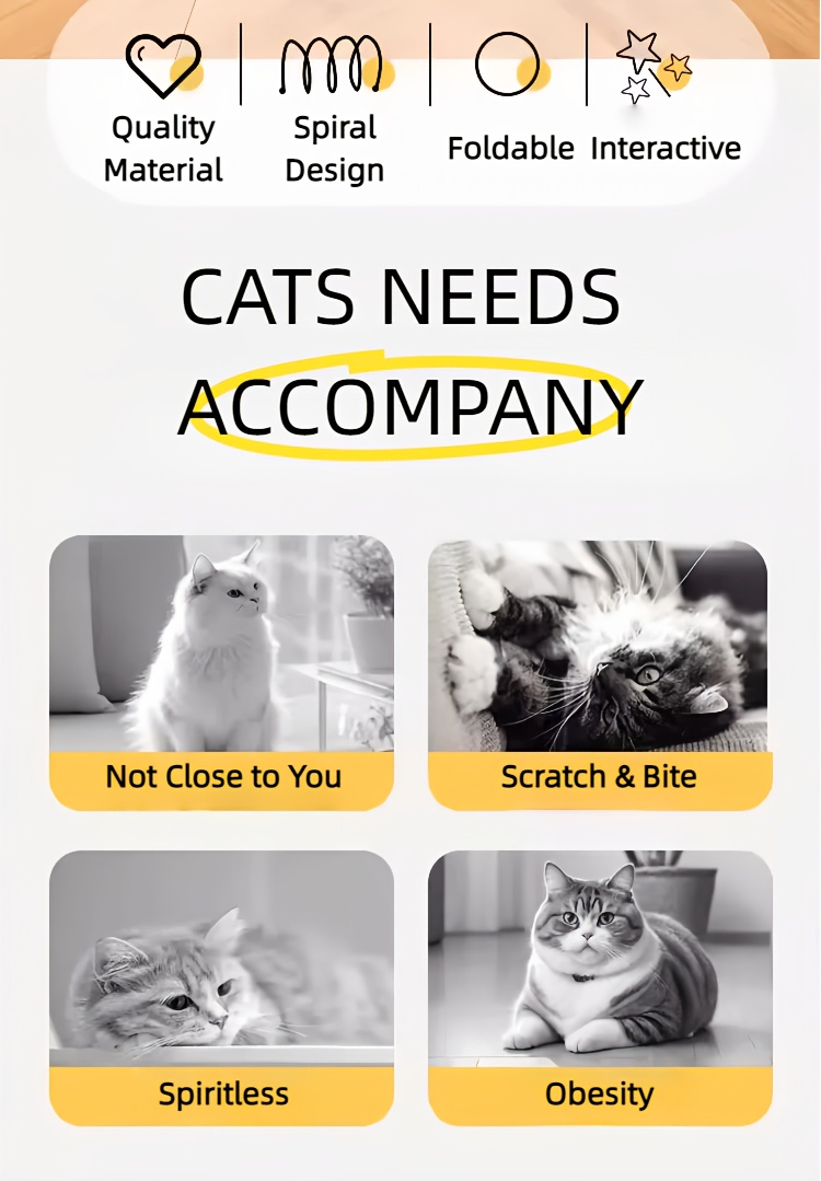 Deux tunnels pour chats en forme de ressort, pliables pour le divertissement et le jeu, tunnel spirale de chasse, équipés de jouets en plume et de souris, adaptés aux chatons, jouets d'intérieur pour chats.