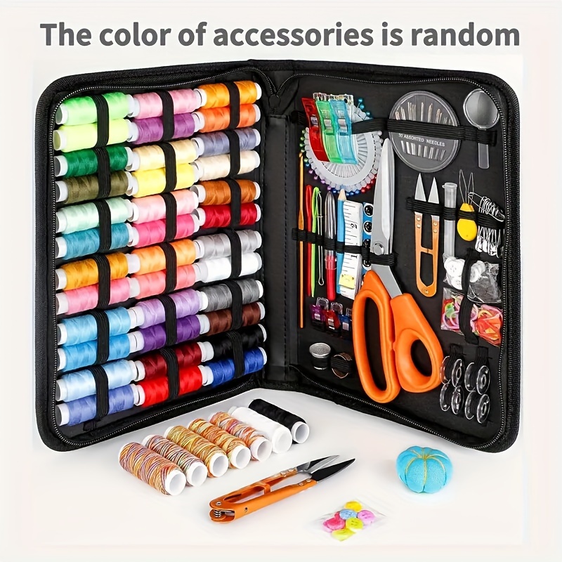 

Sewing Kit For Adults, Professional Sewing Supplies With 43 Xl Thread Spools, Tailor Scissors, , Needles, Thread , Fabric Pouch - And Thread Kit For Home & Travel