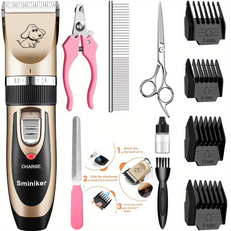 

Pet Grooming Kit, Dog Grooming Kit, Professional Rechargeable Rechargeable Silent Dog Grooming Kit For Small Felines Large Dogs