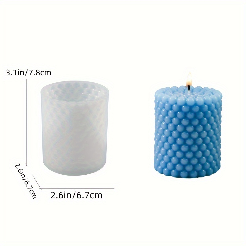 Versatile Polka-dot Silicone Mold For Candles, Pillars, Epoxy Resin, Wax Casting & Diy Crafts - Large Round Shape