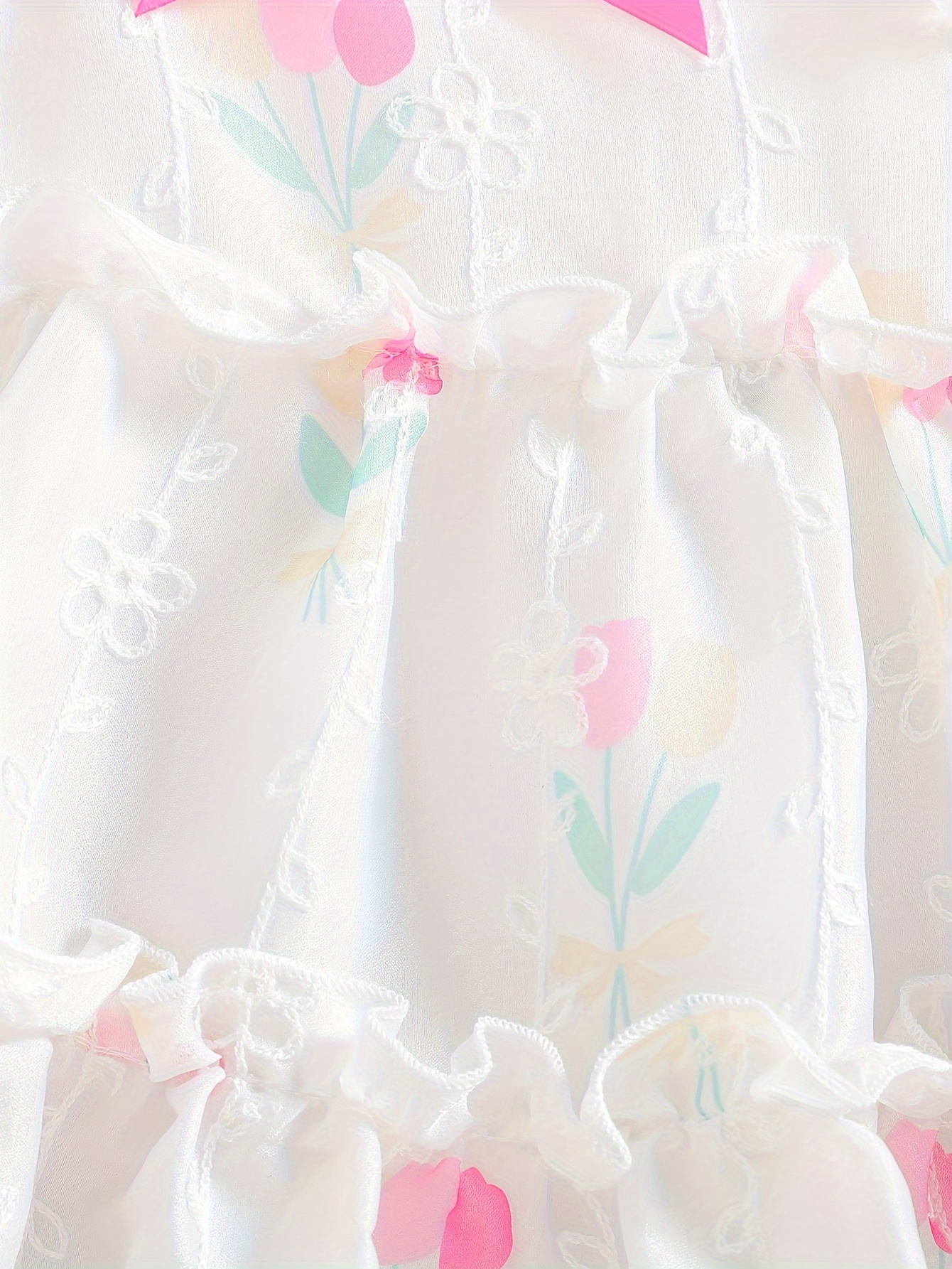 Robe en tulle sans manches brodée de fleurs de tulipes, élégante pour bébé, vêtements pour filles de 0 à 3 ans, pour l'été/printemps, comme cadeau