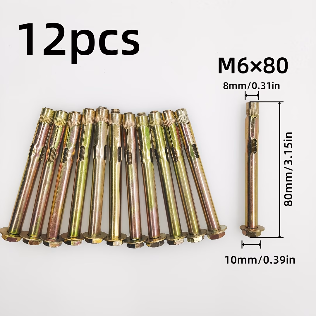 12pcs Concrete Hexagonal Expansion Screws - M6 Spe...