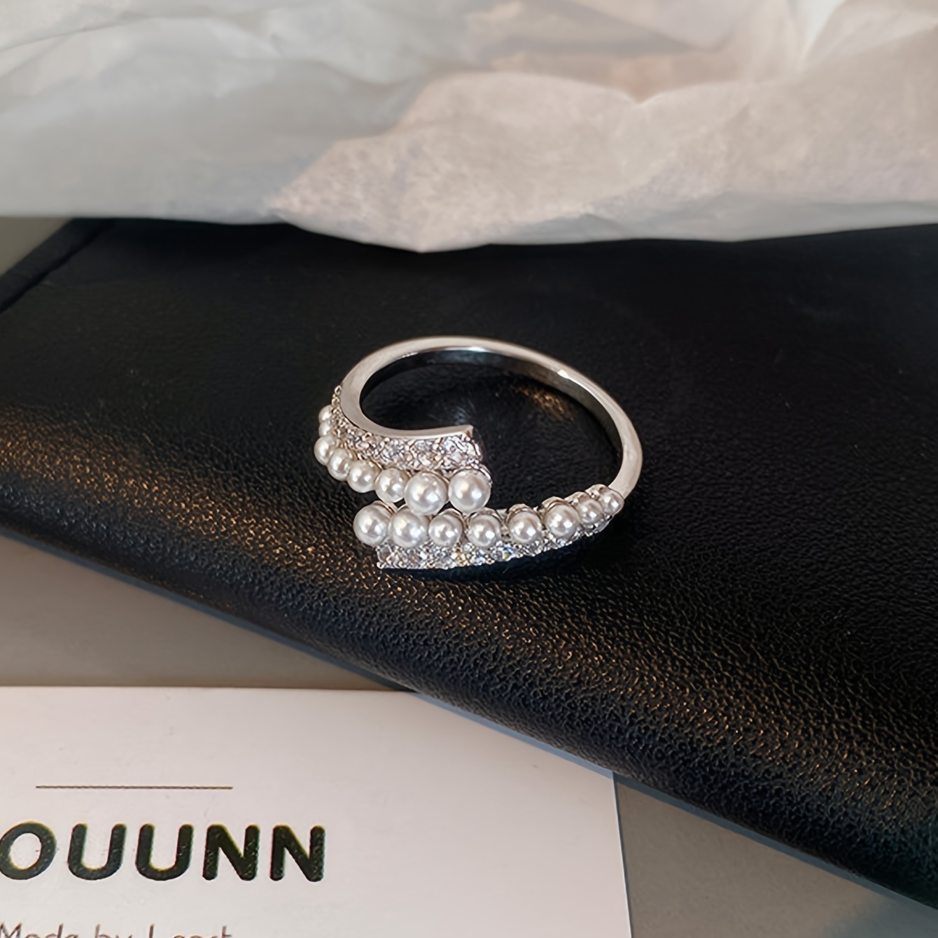 Women's Casual Arc Cube Zirconia Ring