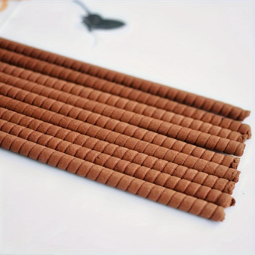 9 sticks 6 hour large spiral sandalwood incense wood rich   aroma   air purifying 19 3 inches for home kitchen decor christmas halloween no feather details 0
