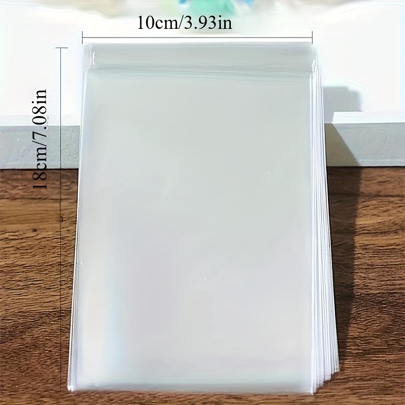 TEMU 100 Stück Zellophan-Snackbeutel, transparente OPP-Kunststoff-Snackbeutel für Geschenkverpackung Lutscher-Verpackung
