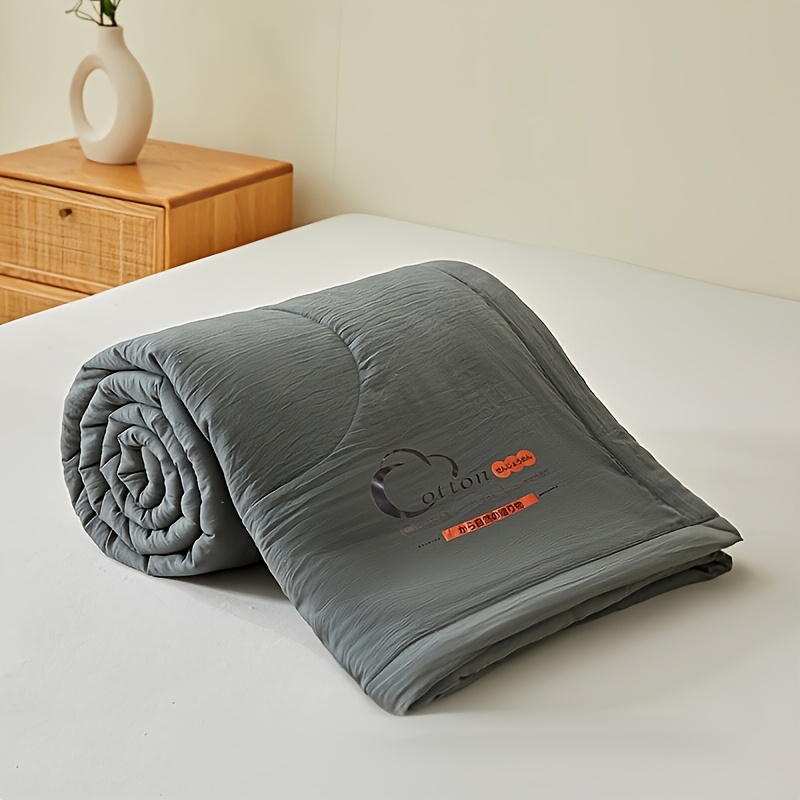 E-shop Superweiche Sommerdecke im japanischen Stil, atmungsaktive und strapazierfähige Klimaanlagen-Decke in Unifarben - Gesticktes Design, ganzjährig,