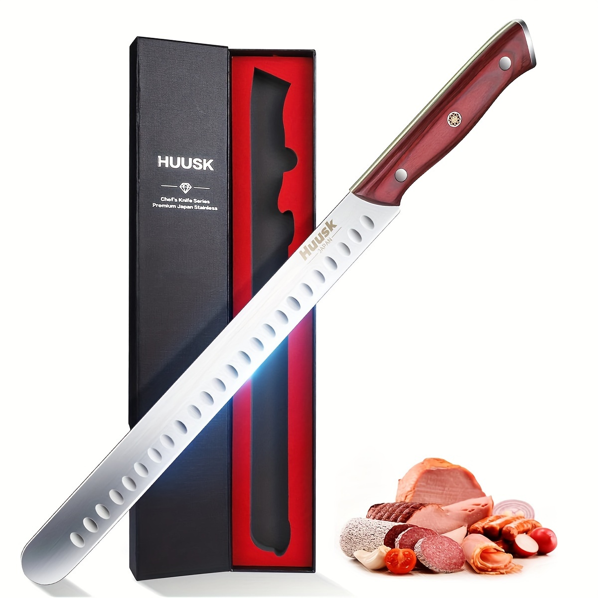 

1pc, Beef Brisket Knife 11 Inch, Carving Slicing Knife For Meat Cutting Sharp Bbq Knife For Meats Ribs Roasts Christmas Gift