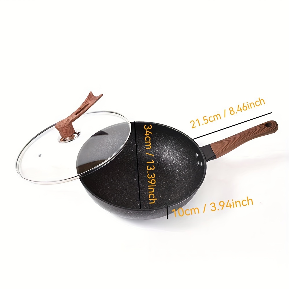 TEMU Kangshida Cast 's Pan 30cm-34cm Nonstick Coating, Easy Clean, Ergonomic Handle, Versatile Kitchen Cookware