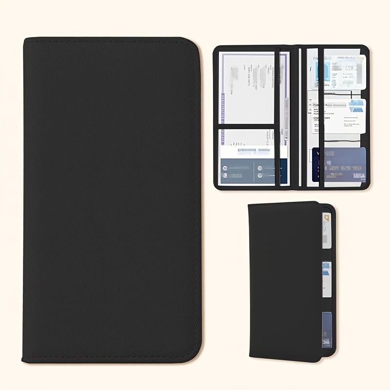 TEMU Solid Document Holder, Suitable For Storing Vehicle Registration And Insurance Cards, Designed For Essential Documents Like License, Multiple