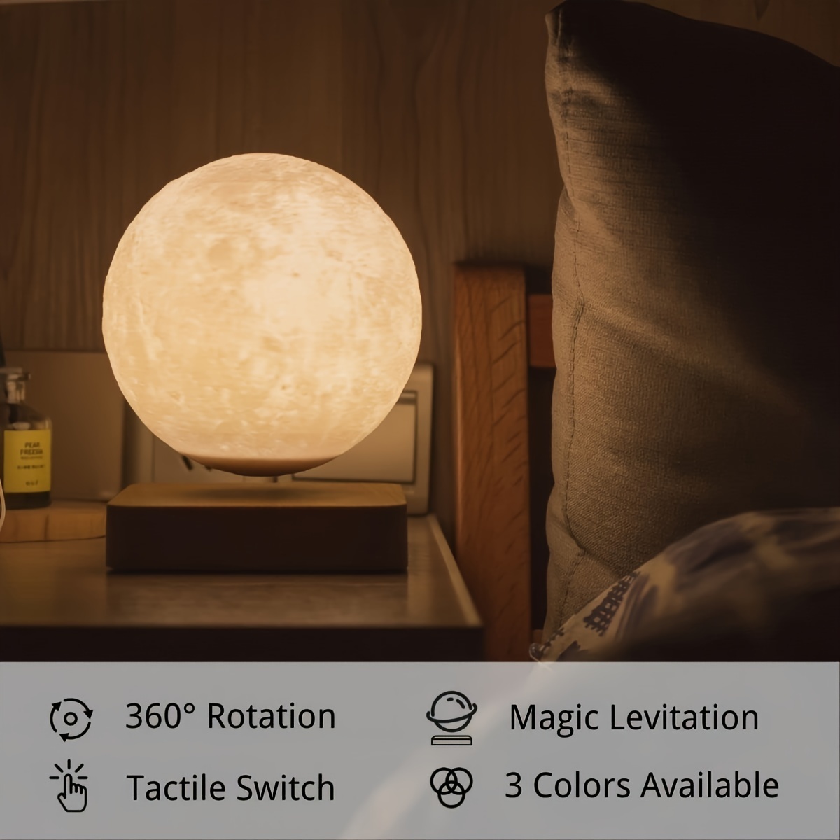   desk lamp a magnetic floating night light with 3 color lighting       a warm and   bedside lamp suitable for bedroom bookroom and living room details 2