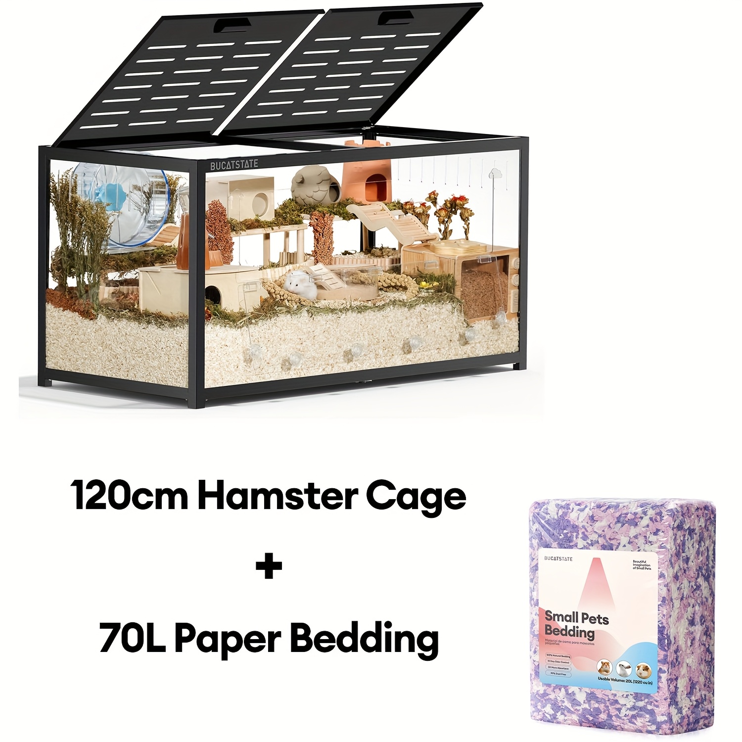 BUCATSTATE Hamster Cage 3.0, Spacious Stackable Metal Cage