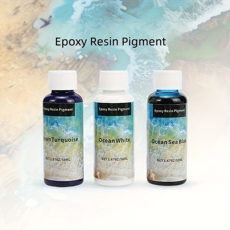 1pc/3pcs New Style Marine White And Deep Light Epoxy Resin Pigments - High Concentration, Uv Resistant, Opaque Paste, For , Resin Coasters - Ideal For Artistic Resin Projects And Wave Ocean Crafts
