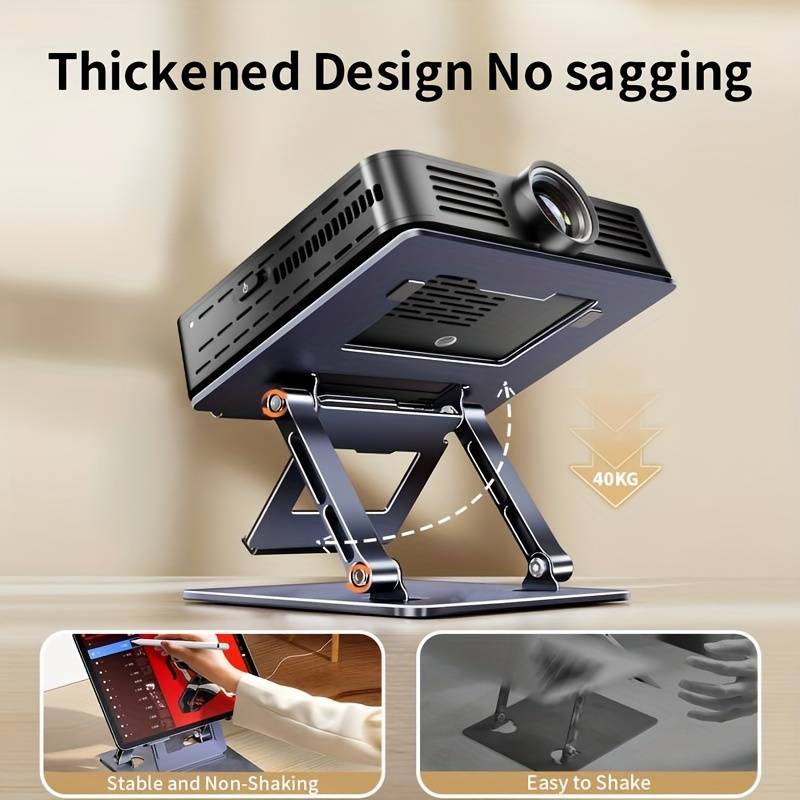 Support De Projecteur Universel – Rotatif 360° – Compatible Bureau, Mur, Plafond – Vis 1/4 Pouce