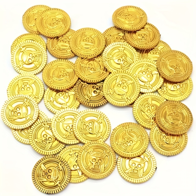 Image of 50/100pcs Plastic Pirate Halloween Birthday Party Decoration Fake Party Supplies Gift