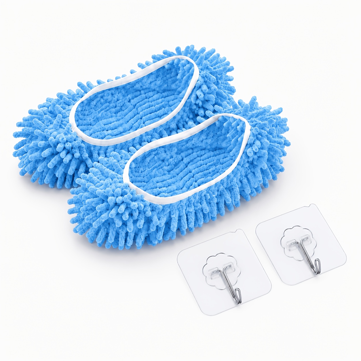 TEMU Set da 4 pezzi: 2 Copriscarpe + 2 Ganci, Set Copriscarpe in Ciniglia �� Copriscarpe Spolveratori in Microfibra Lavabili e Riutilizzabili a ��