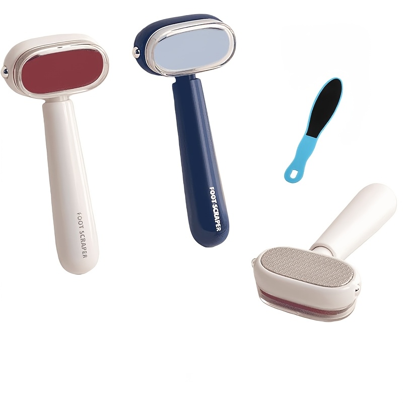 TEMU 2pcs Double-sided Foot Knife, Abs Gentle For Dead Skin And, Multifunctional Foot Scraper With Replaceable