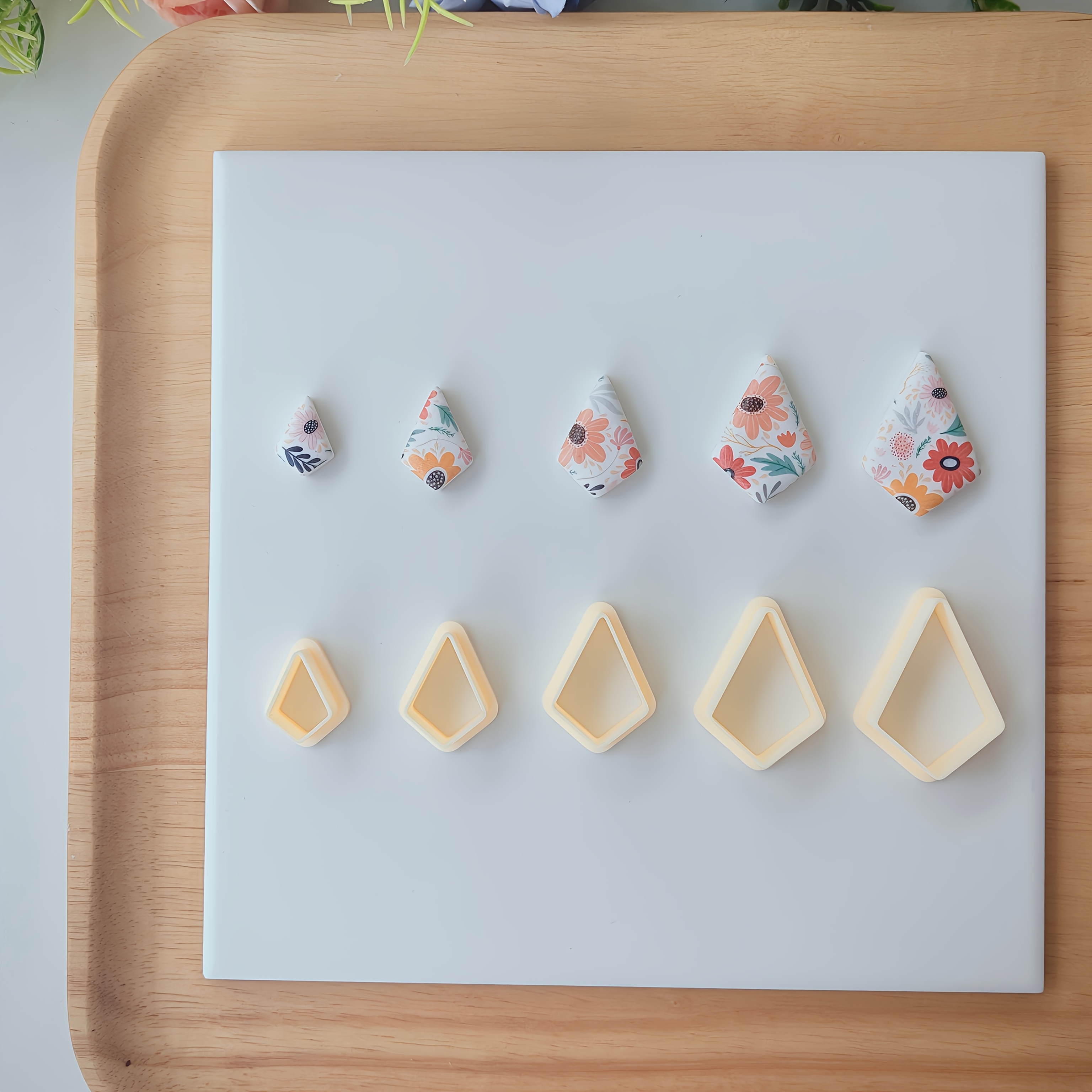 5pcs Geometric Shape Polymer Clay Cutter Set for Earring Making